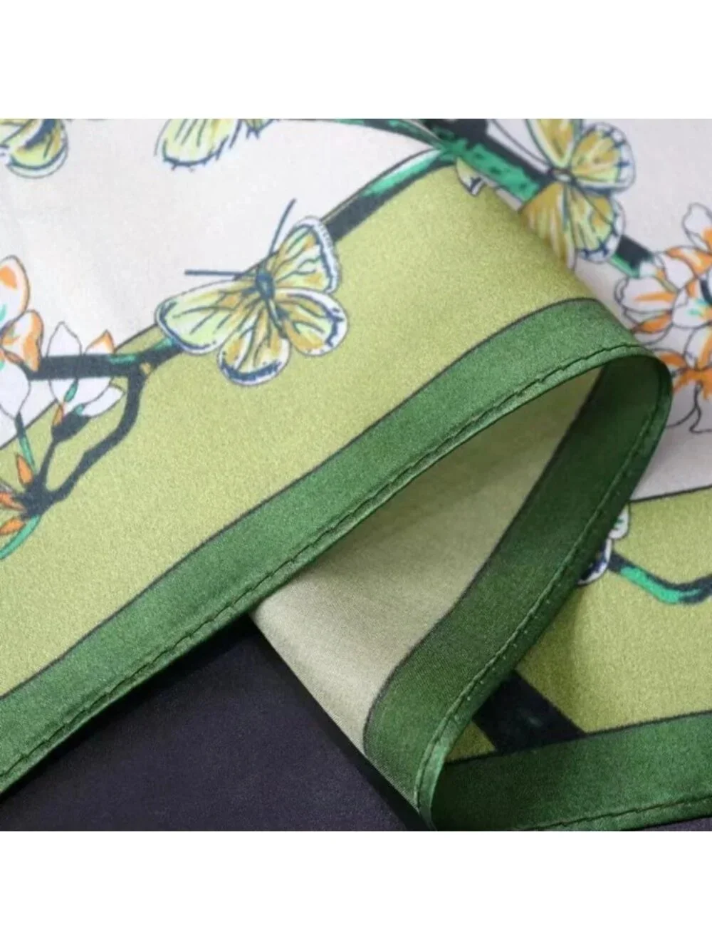 100% Mulberry Silk Square Scarf for Hair - 25.6